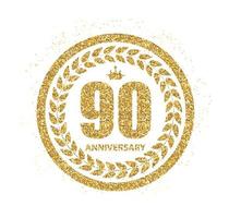 modèle logo 90 ans anniversaire illustration vectorielle vecteur