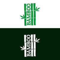 logo bambou, bambou vert vecteur