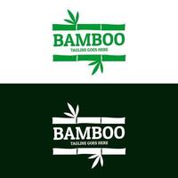 logo bambou, bambou vert vecteur
