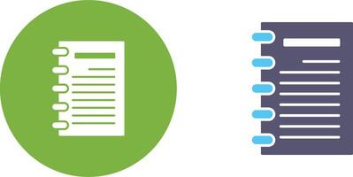 conception d'icône de bloc-notes vecteur