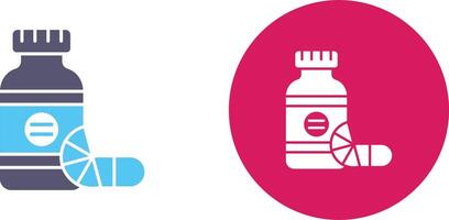 conception d'icône de vitamines vecteur