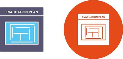 conception d'icône de plan d'évacuation vecteur