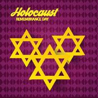 illustration vectorielle de la journée internationale du souvenir de l'holocauste vecteur