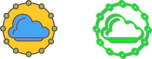 conception d'icône de nuage vecteur