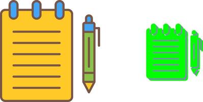 conception d'icône de bloc-notes vecteur