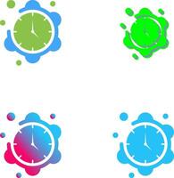 conception d'icône d'horloge vecteur