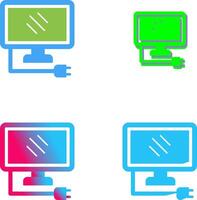 conception d'icône de moniteur vecteur