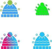 conception d'icône de chapeau d'hiver vecteur