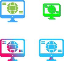 conception d'icône de moniteur vecteur