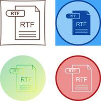 rtf icône conception vecteur