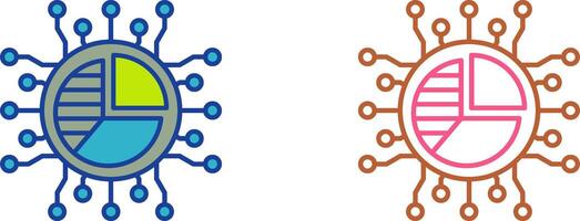 conception d'icône graphique à secteurs vecteur