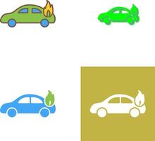 unique voiture sur Feu icône conception vecteur