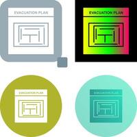 conception d'icône de plan d'évacuation vecteur