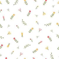 motif floral harmonieux de conception graphique, petit bouquet utilisé pour le tissu, le textile, l'illustration vectorielle d'emballage cadeau vecteur