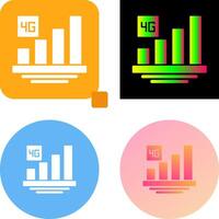 conception d'icône 4g vecteur
