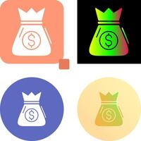 conception d'icône de sac d'argent vecteur