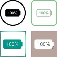 unique plein batterie icône conception vecteur