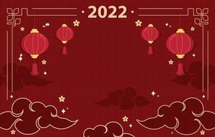 fond du nouvel an chinois 2022 vecteur