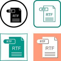 rtf icône conception vecteur