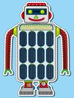 Tableau des temps sur jouet robot vecteur