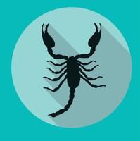 scorpion, silhouette, icône, vecteur, illustration vecteur