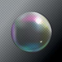 bulles transparentes sur fond gris. illustration vectorielle vecteur