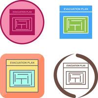 conception d'icône de plan d'évacuation vecteur
