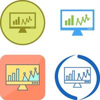 en ligne Statistiques icône conception vecteur