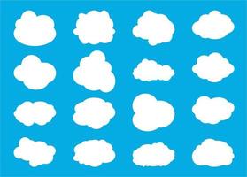 ensemble de différents nuages. illustration vectorielle vecteur