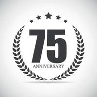 modèle logo 70 ans anniversaire illustration vectorielle vecteur