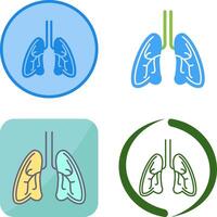 conception d'icône de poumons vecteur