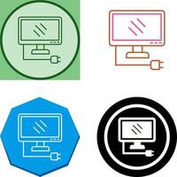 conception d'icône de moniteur vecteur