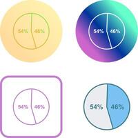 candidat Statistiques icône conception vecteur