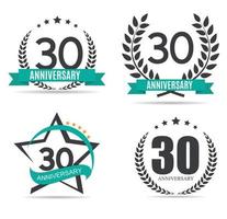 logo modèle 30 ans anniversaire set vector illustration