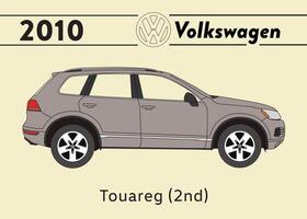 2010 vw touareg voiture affiche art vecteur