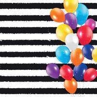 Brillant joyeux anniversaire ballons background vector illustration