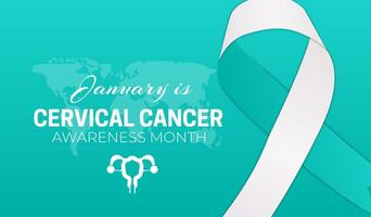 janvier est cervical cancer conscience mois Contexte illustration vecteur