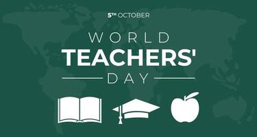 monde enseignants' journée vert planche Contexte illustration vecteur
