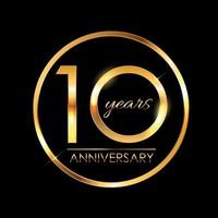 logo modèle 10 ans anniversaire vector illustration