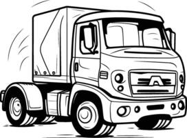 cargaison un camion sur une blanc Contexte pour votre conception vecteur