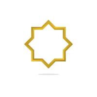 d'or étoile islamique symbole illustration vecteur