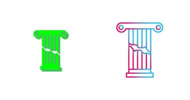 cassé pilier icône conception vecteur