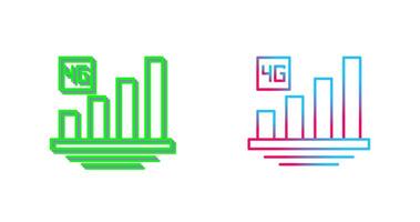 conception d'icône 4g vecteur