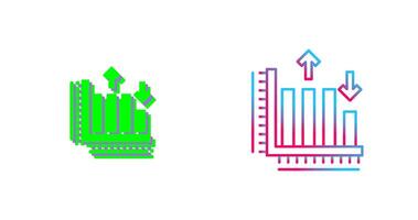 conception d'icône de graphique à barres vecteur