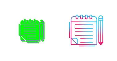 conception d'icône de bloc-notes vecteur