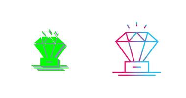 conception d'icône de diamant vecteur