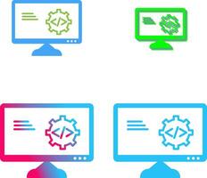 unique code optimisation icône conception vecteur