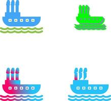 conception d'icône de bateau à vapeur vecteur