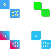 conception d'icône de dés vecteur