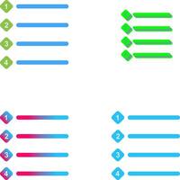 unique numéroté liste icône conception vecteur